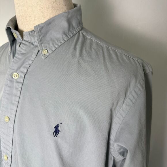 Ralph Lauren Classic Men's Long Sleeve Button Down Sz L Blue Gray Color 2/$50 - Picture 5 of 10
